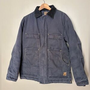 BERNE Highland Washed Chore Coat duck canvas insulated heavy duty distressed M